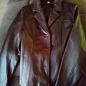 Ladies Chocolate Leather Jacket
